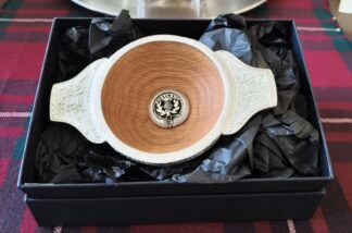 Pewter and Wooden Quaich - Thistle