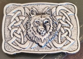 Belt Buckle : 001 Celtic Wolf