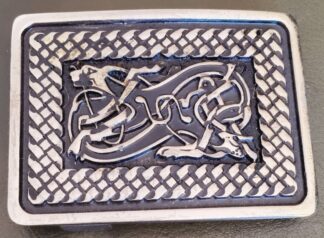 Belt Buckle : Celtic Dragon 002 - Black