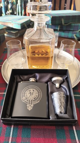 Hip Flask - Black : Scottish Thistle