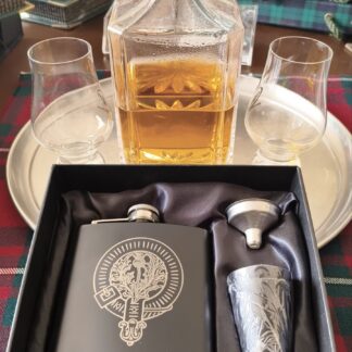 Hip Flask - Black : Scottish Thistle